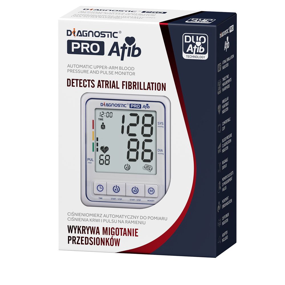 Ciśnieniomierz DIAGNOSTIC PRO Afib z zasi