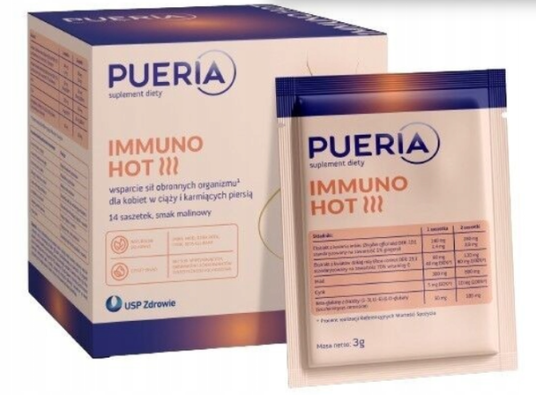 Pueria Immuno Hot na odporność dla kobiet w ciąży i karmiących piersią 14 saszetek