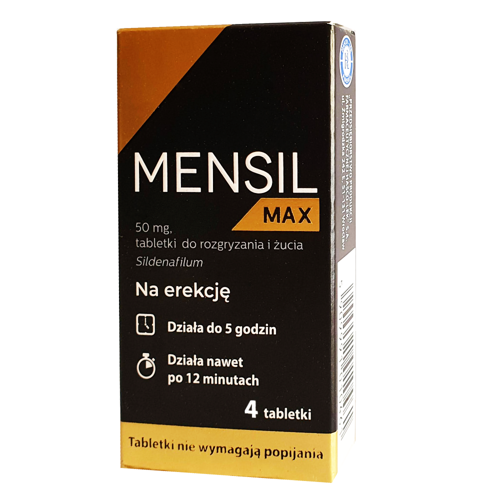 Mensil Max 50 mg 4 tabletki do rozgrania i żucia