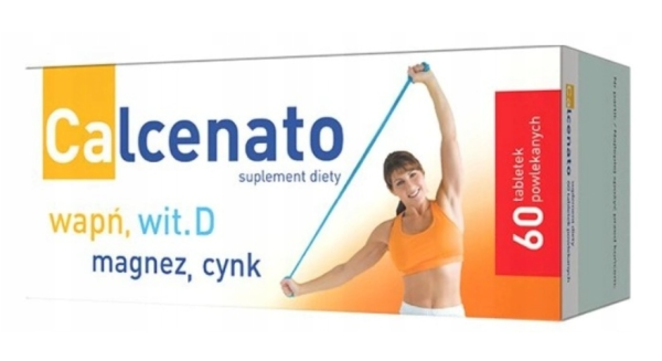Calcenato wapń wapń wit. D magnez cynk 60  tabletek