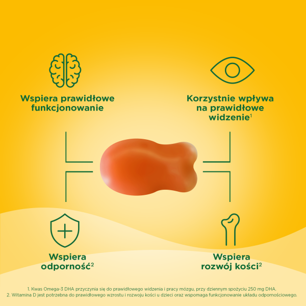 MÖLLER’S® RYBKI OMEGA-3 WYSOKA KONCENTRACJA O SMAKU OWOCOWYM, ŻELKI, 27 SZTUK