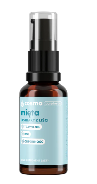 Cosma Pure Herbs Mięta ekstrakt  z liści na trawienie i odporność 30 ml