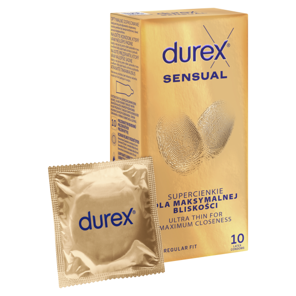 Durex Sensual Prezerwatywy supercienkie 10 sztuk