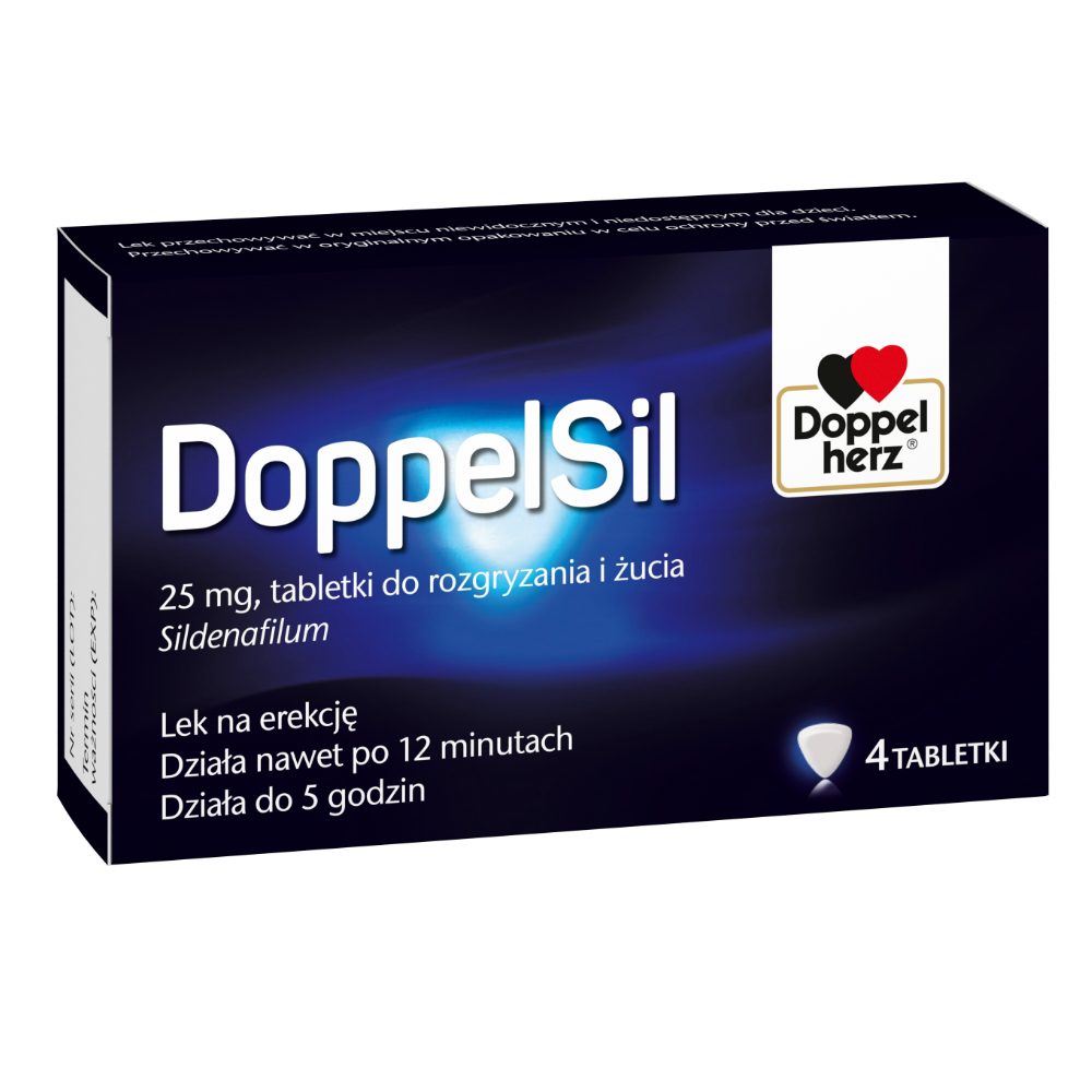 DoppelSil 25mg x 4 tabletki do rozgryzania i żucia