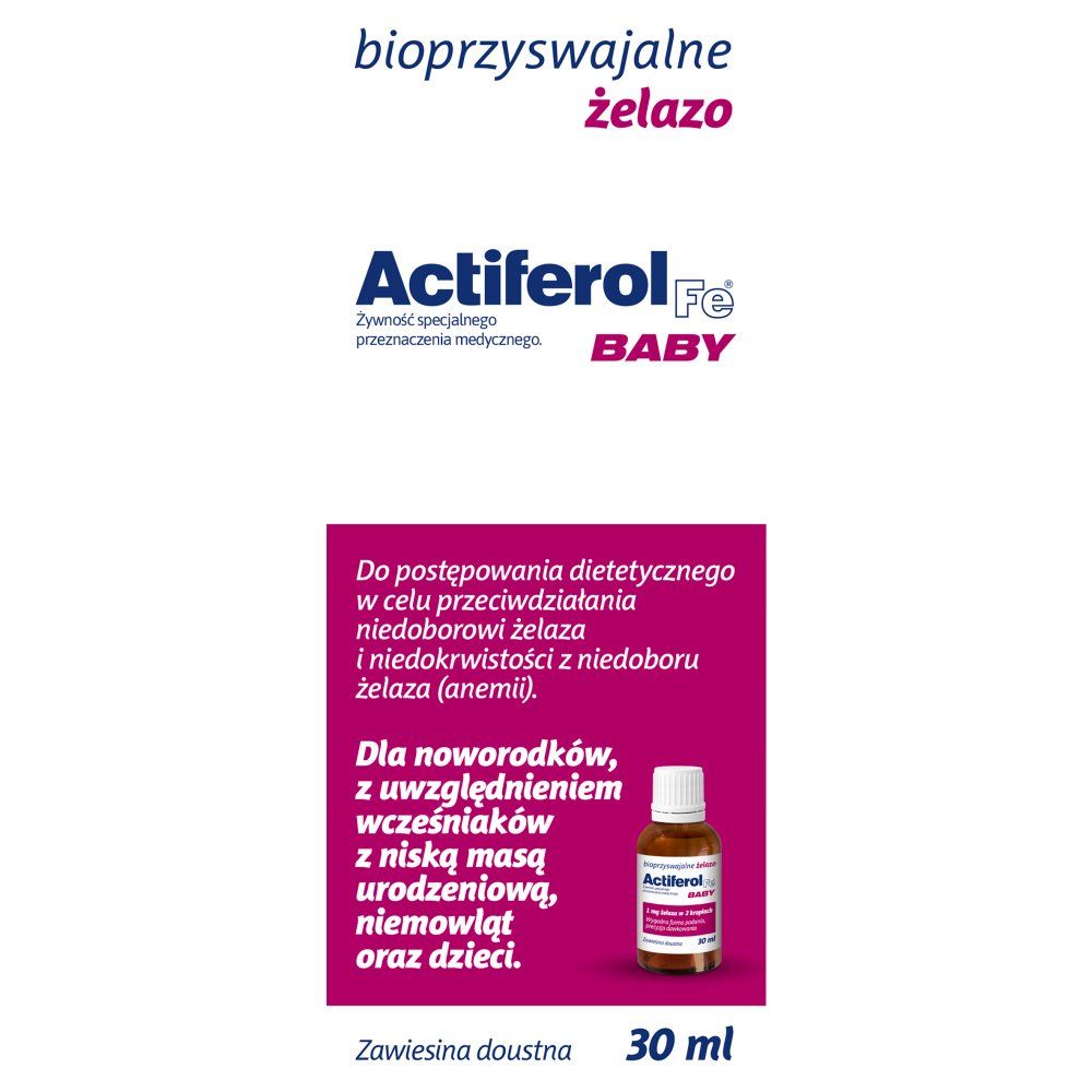 Actiferol Fe bioprzyswajalne żelazo krople 30 ml
