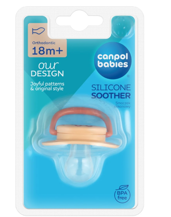 Canpol babies Smoczek uspokajający silikon 18m+ anatomiczny TOYS koral 23/258  1 sztuka