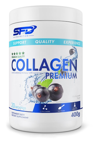 SFD Collagen Premium czarna porzeczka 400g, Boswellia, kolagen