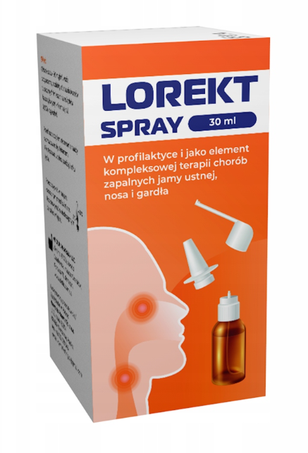 Lorekt Spray wsparcie funkcjonowania błony śluzowej nosa i gardła 30 ml