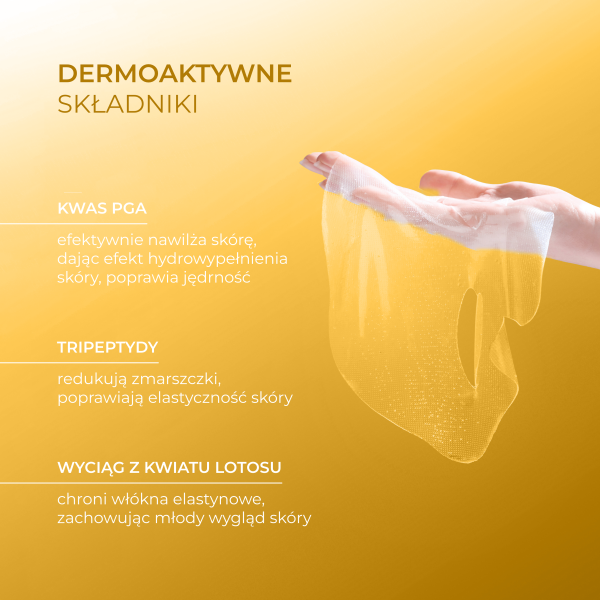 L'biotica PGA Hydro Fusion Hydrożelowa maska do twarzy z witaminą C 1 szt.