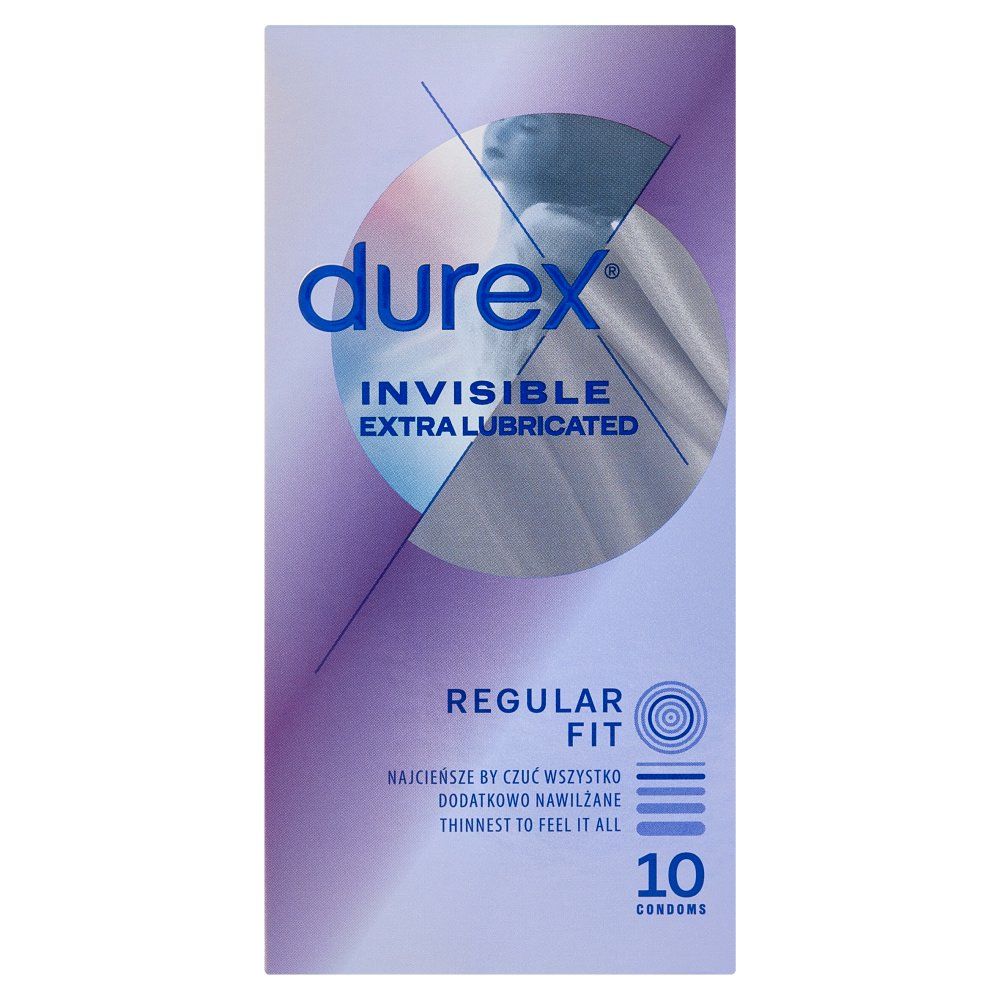 Prezerwatywy  Durex Regular Fit Invisible dodatkowo nawilżane  10sztuk
