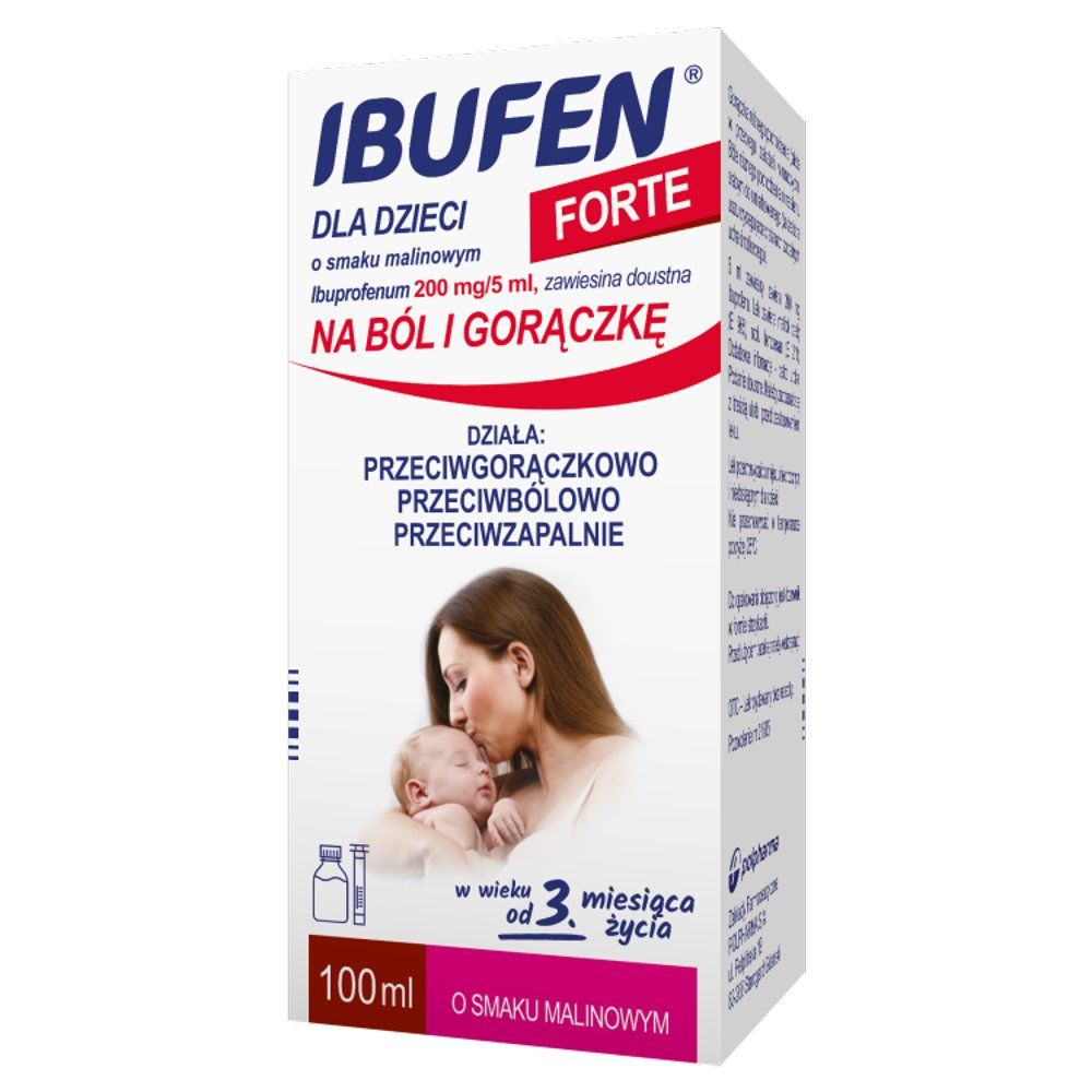 Ibufen dla dzieci Forte o sm.malinowym zaw