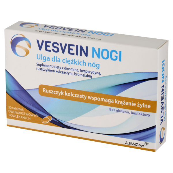 Vesvein Nogi ulga dla ciężkich nóg 30 tabletek
