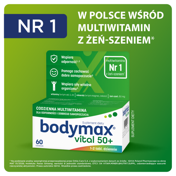 Bodymax® Vital 50+ 60 tabletek