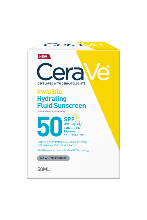 CeraVe Fluid przeciwsłoneczny niewidoczny SPF50+ do skóry suchej  50 ml
