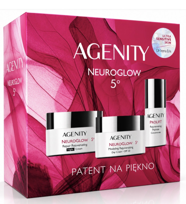 Agenity Neuroglow 5 ZESTAW krem odmładzający na dzień + na noc + koncentrat