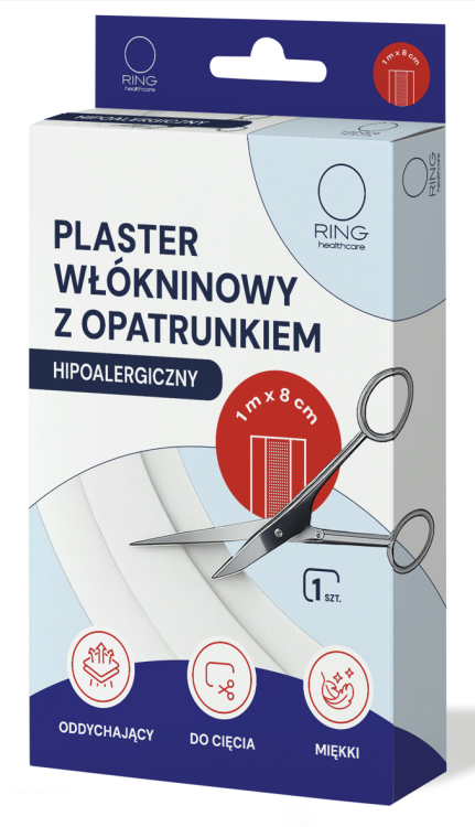 Ring Plaster z opatrunkiem 8 cm x 1m