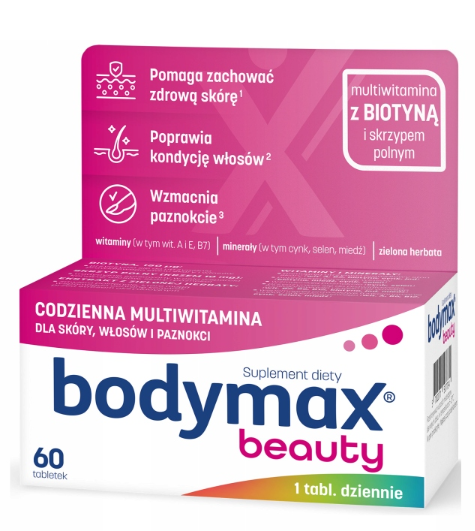 Bodymax Beauty multiwitamina dla skóry włosów i paznokci 60 tabletek