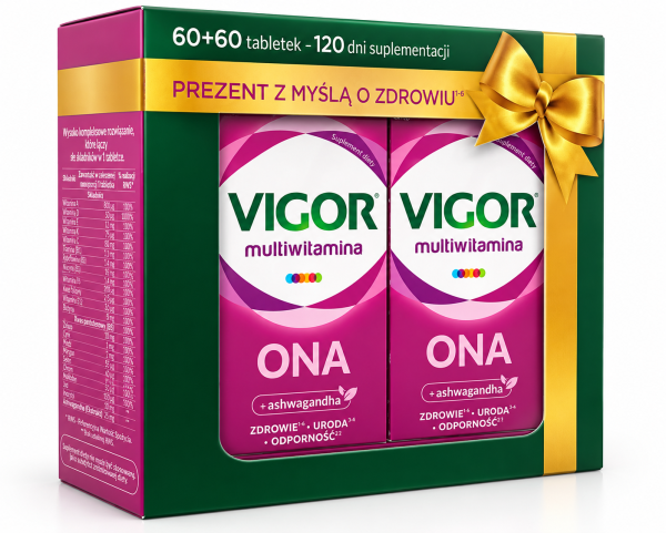 Vigor Multiwitamina Ona + ashwagandha duopack (2 x 60)  120 tabletek