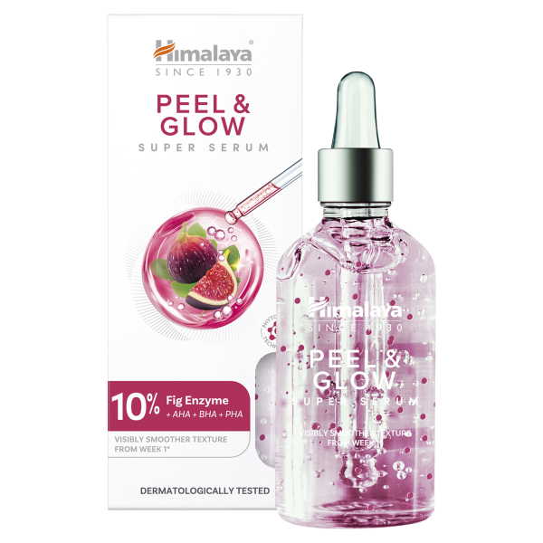 Himalaya Peel & Glow Super Serum z enzymem z figi i kwasami AHA, BHA i PHA 30 ml