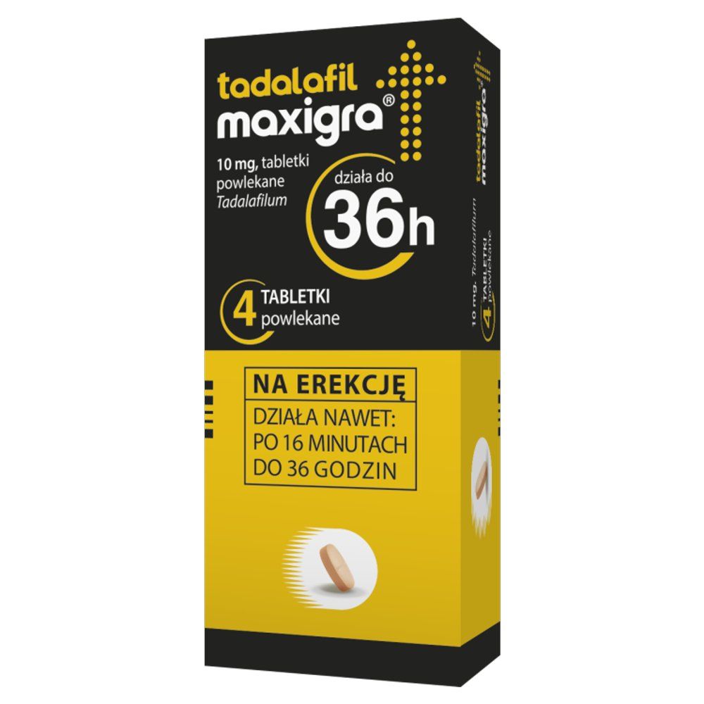 Tadalafil Maxigra 10 mg 4 tabletki– tabletki na zaburzenia erekcji dla mężczyzn