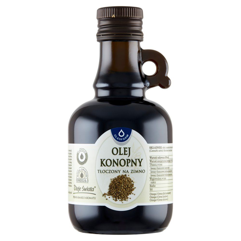 Olej konopny tłoczony na zimno 250 ml