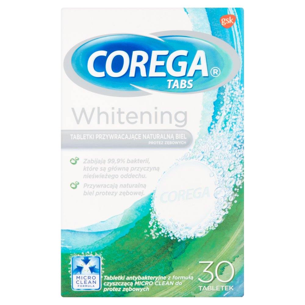 Corega Tabs Whitening tabl.rozp. 1 listek