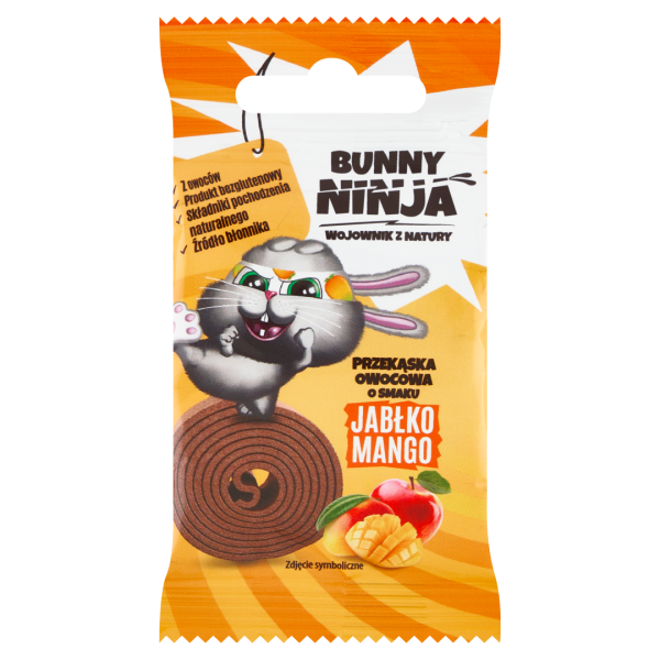 BUNNY NINJA Przekąska rolka jabłko/mango 15g