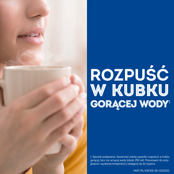 Vicks AntiGrip Complex leczy 9 objawów przeziębienia i grypy, 10 saszetek