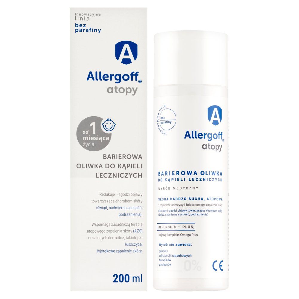 ALLERGOFF Barierowa Oliwka do kąpieli leczniczych 200 ml