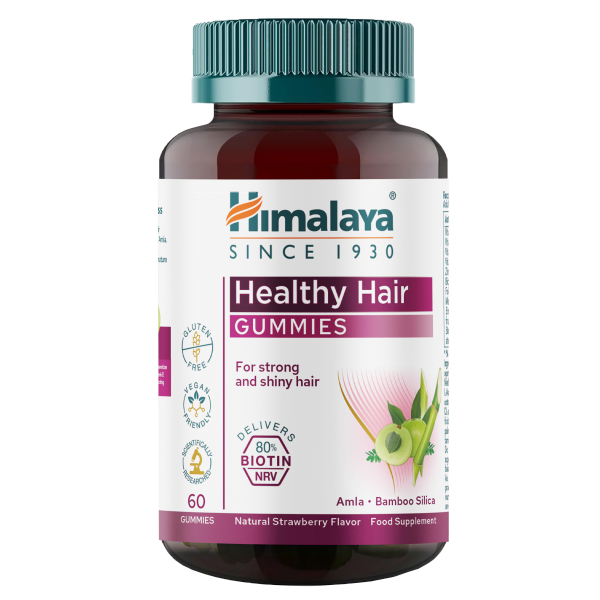 Himalaya Healthy Hair Gummies żelki na włosy skórę i paznokcie 60 sztuk