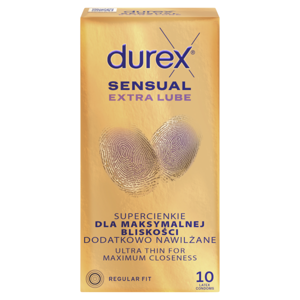 DUREX SENSUAL Extra Lube Prezerwatywy 10 sztuk