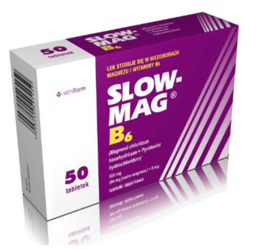 Slow-Mag B6 na niedobory magnezu 50 tabletek powlekanych