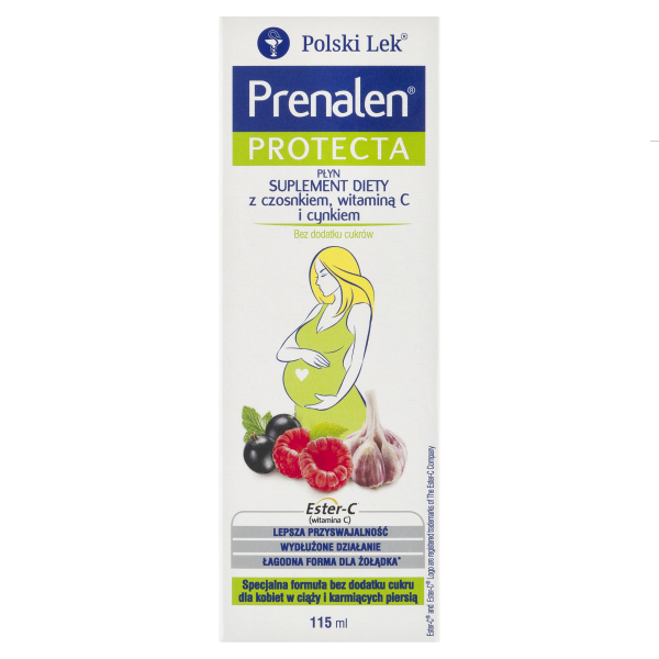 Prenalen Protecta, płyn z czosnkiem witaminą C i cynkiem 115 ml