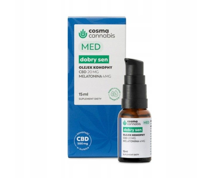 Cosma Cannabis Dobry Sen MED olejek 15ml Melisa 4mg + CBD 20 mg