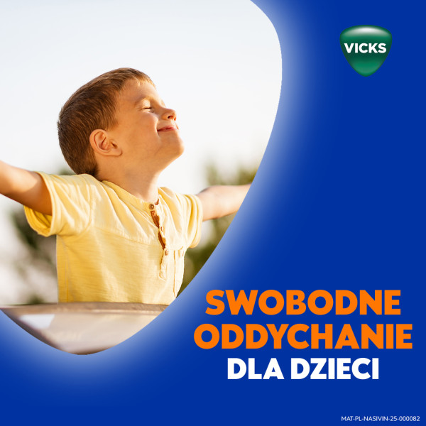 Aerozol do nosa Nasivin Vicks Kids na zatkany nos, lek udrażniający, dla dzieci powyżej 1. do 6 r.ż., 10 ml