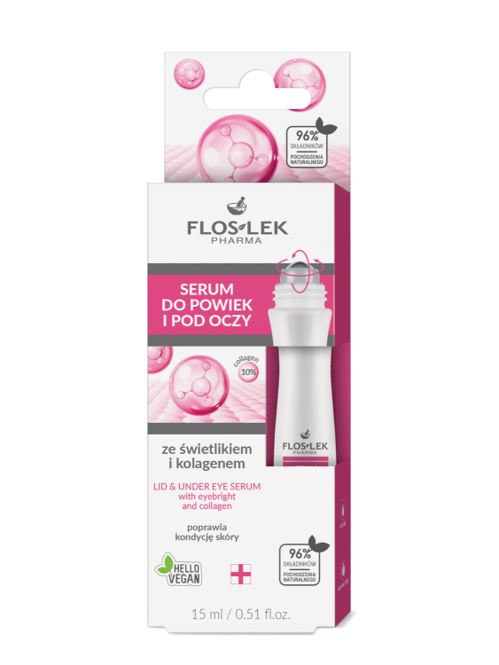 FLOS-LEK Serum ze świetlikiem i kolagen 15 ml