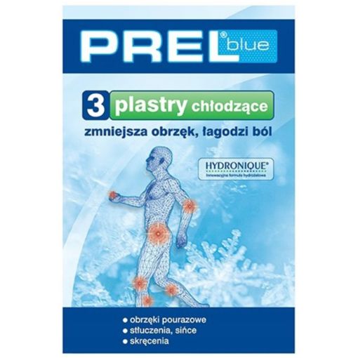 PREL BLUE Plaster chłodzący 3 sztuki