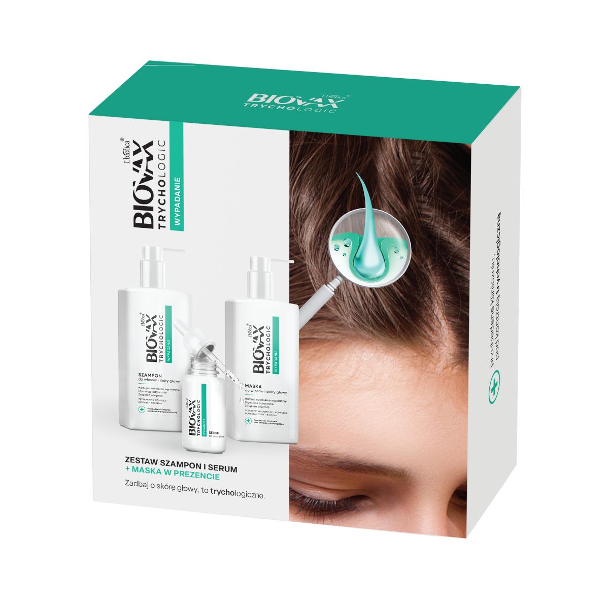 Zestaw Biovax Trychologic Wypadanie: szampon + serum + maska