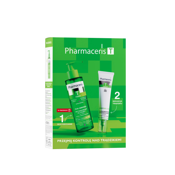Pharmaceris T zestaw Przejmij kontrolę nad trądzikiem żel + krem