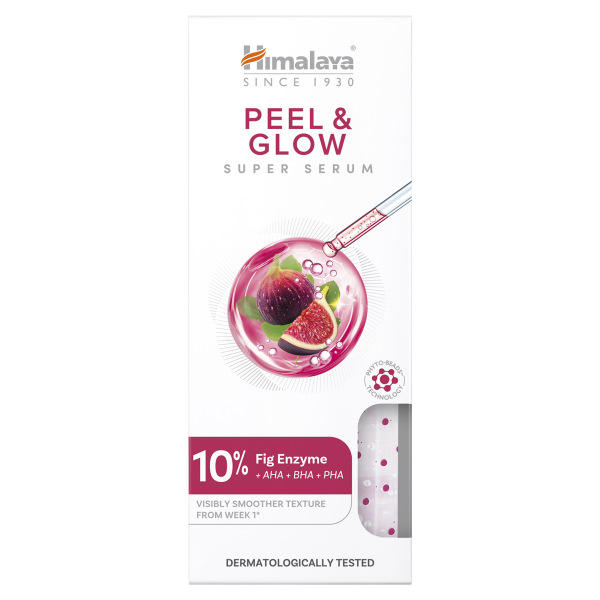 Himalaya Peel & Glow Super Serum z enzymem z figi i kwasami AHA, BHA i PHA 30 ml