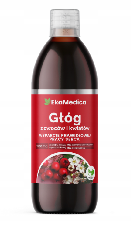 EkaMedica Głóg Z Owoców I Kwiatów wsparcie serca 500 ml