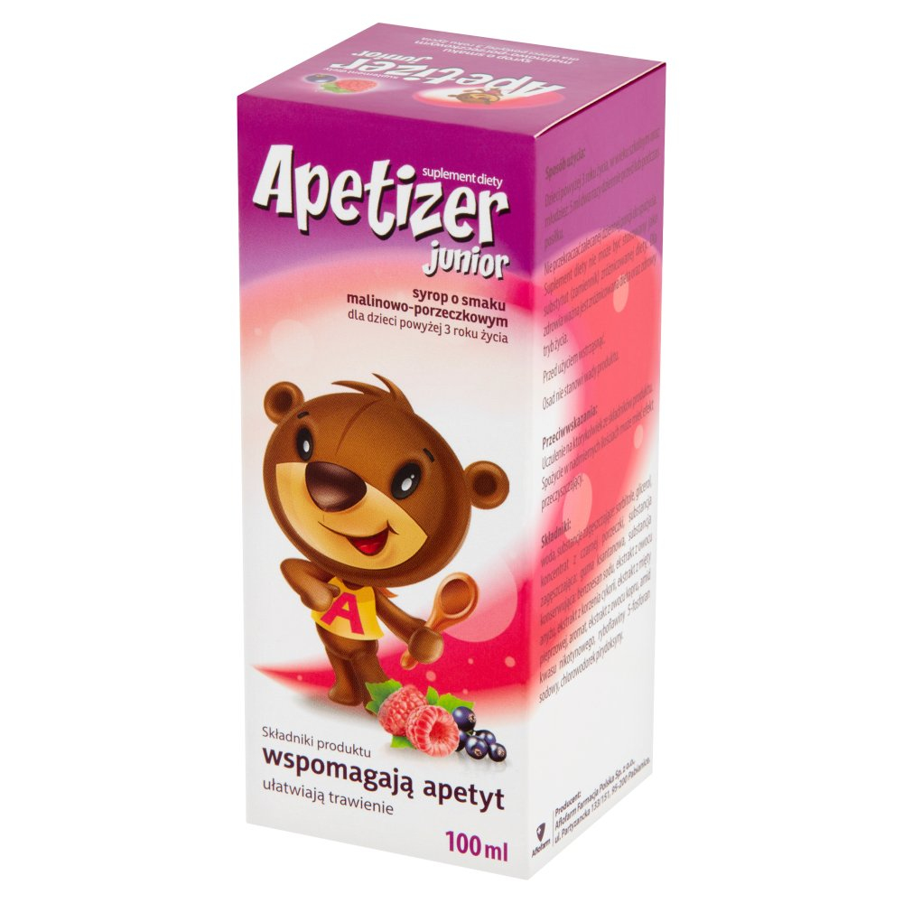 APETIZER Junior Syrop o smaku malinowo-por