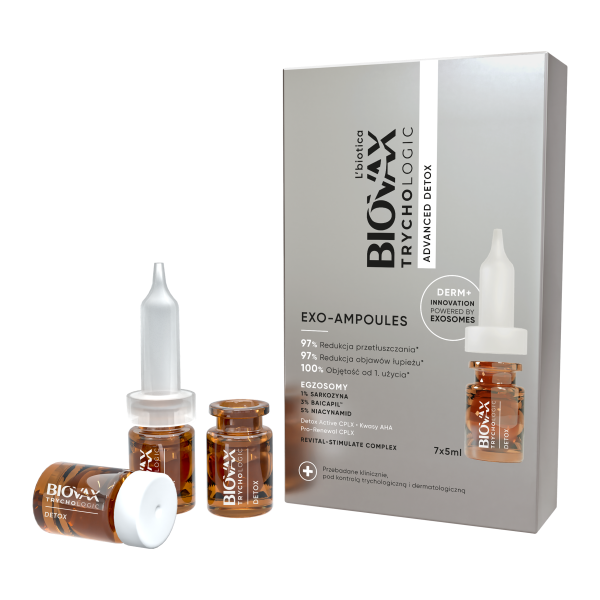 L'biotica Biovax Trychologic Exo-Ampoules Advanced Detox  kuracja detoksykująca 7 szt. x 5 ml