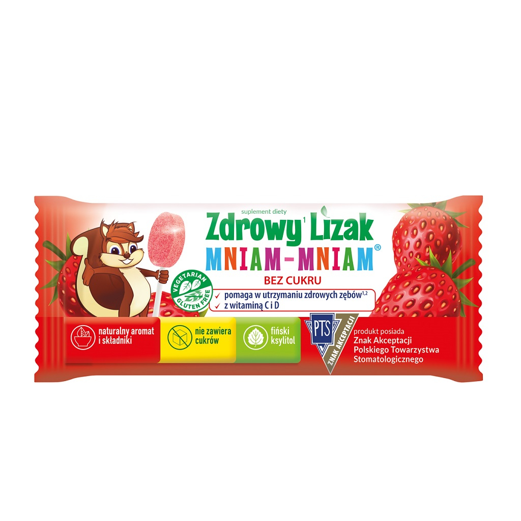 Zdrowy Lizak MNIAM-MNIAM Truskawka 1 szt.