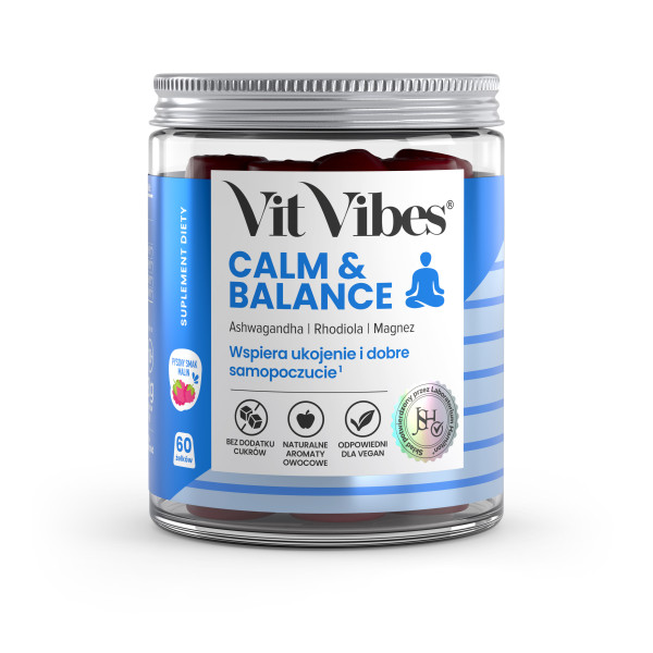 Vit Vibes Calm & Balance ashwaghanda magnez żelki 60 sztuk