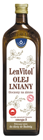 Olej lniany budwigowy nieoczyszczony 1l