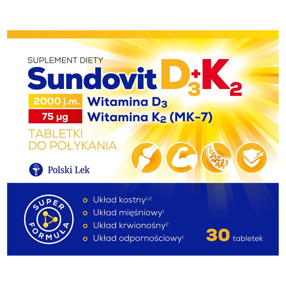 Sundovit D3 2000 j.m.+ K2  30 tabl.