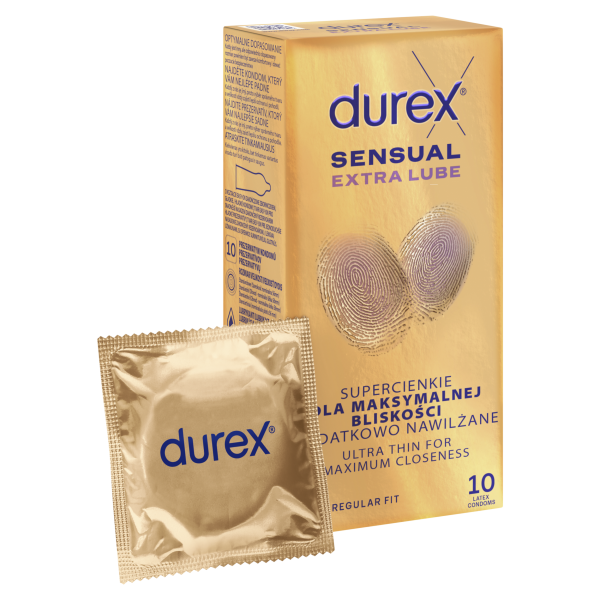 DUREX SENSUAL Extra Lube Prezerwatywy 10 sztuk