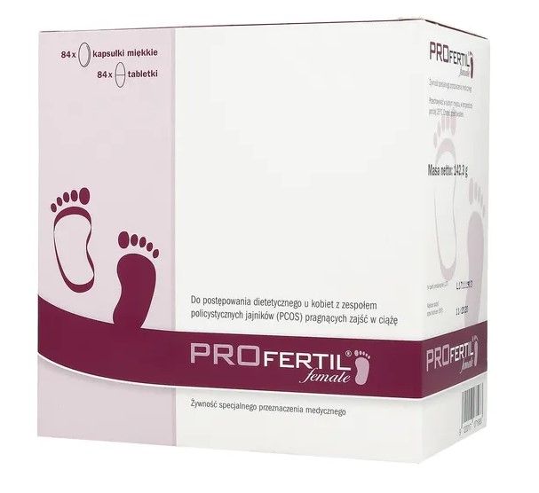 PROFERTIL FEMALE na problemy z ciążą 84tabl.+84kap