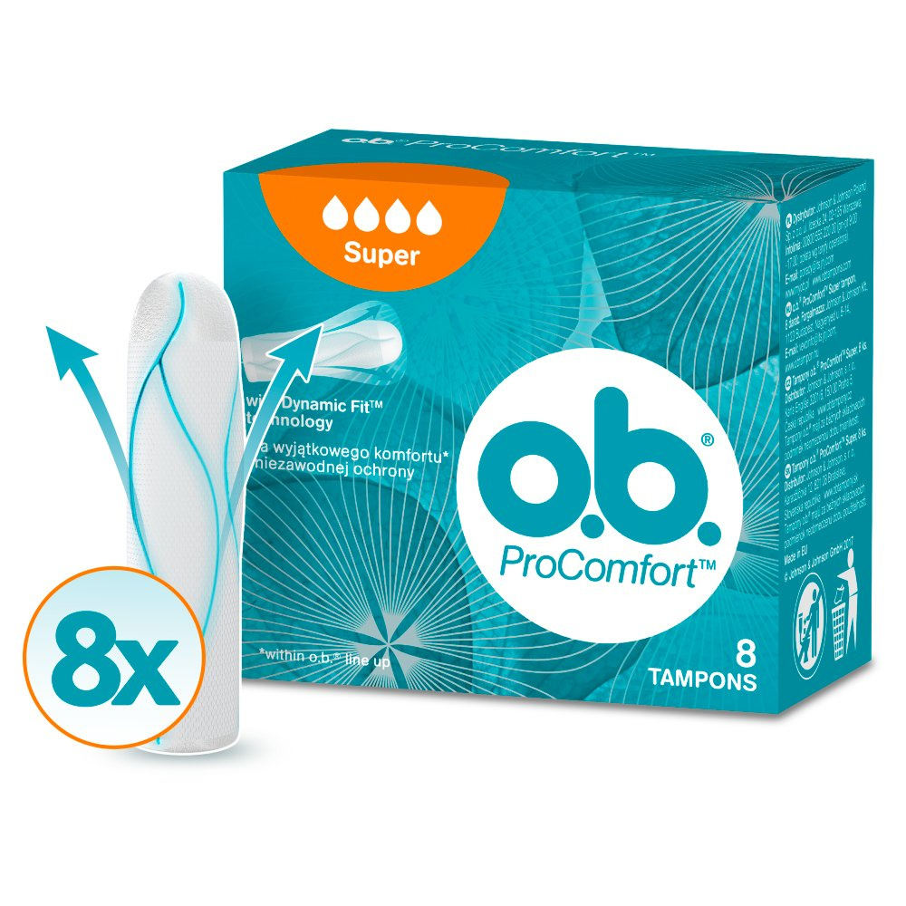 Tampony OB ProComfort Super 8 szt.